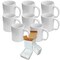 8 PCS 11OZ Sublimation Mug Coated Ceramic Mugs White Sublimation Blanks Mugs for Coffee Milk Tea